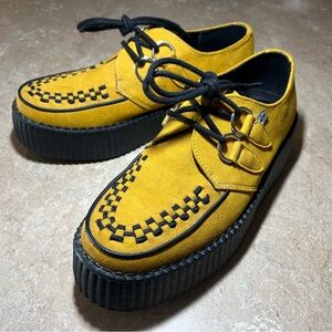 T.U.K. Shoes Mustard Faux Suede Viva Mondo Creepers US Size M7/W9